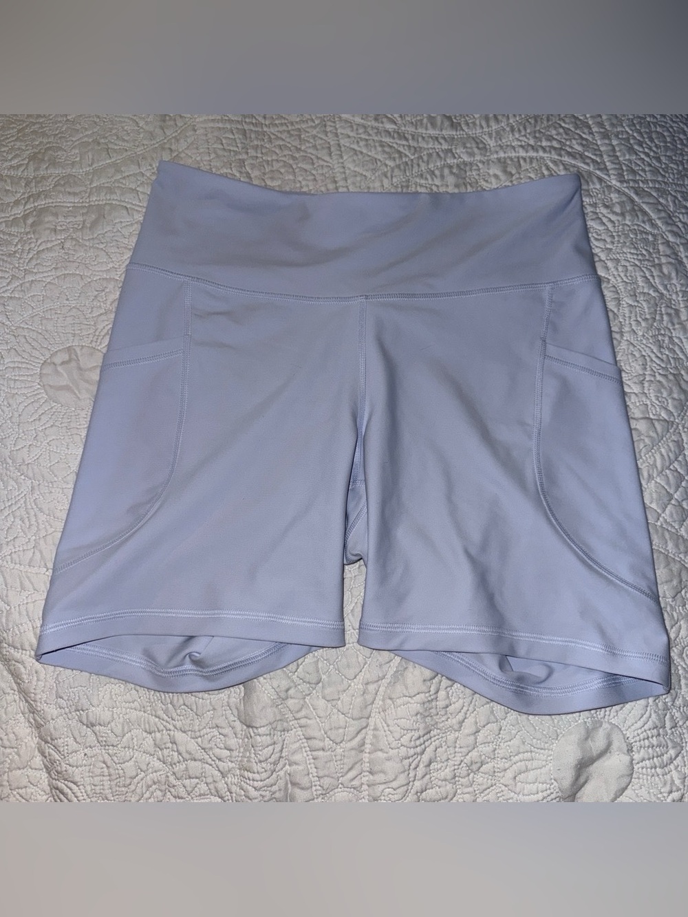 Old Navy Light Blue High-Rise Athletic Shorts with Side Pockets